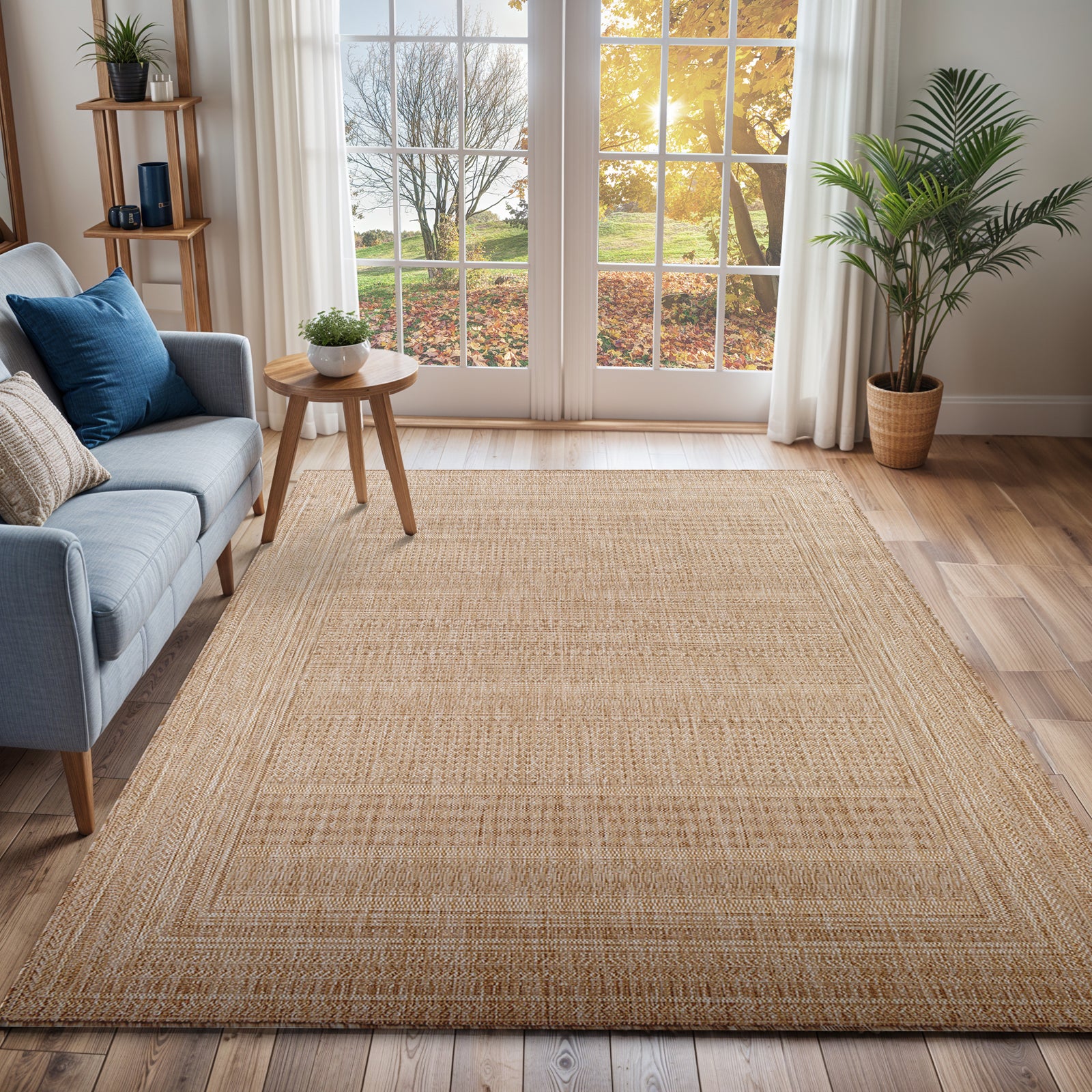 LIVABLISS Tapis d'Extérieur/Intérieur Aspect Jute Beige/Ivoire 160x213 - 2