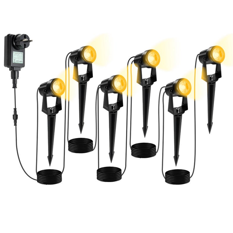 Projecteur Solaire Jardin Avec Détecteur Mouvement - 10.8W, 944lm, IP44, Piquet De Terre