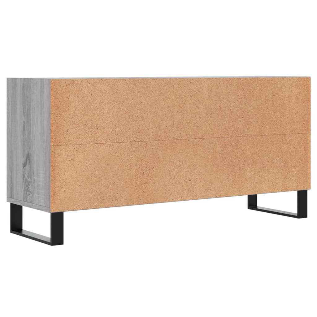 Meuble TV sonoma gris 103,5x30x50 bois d'ingénierie - 6
