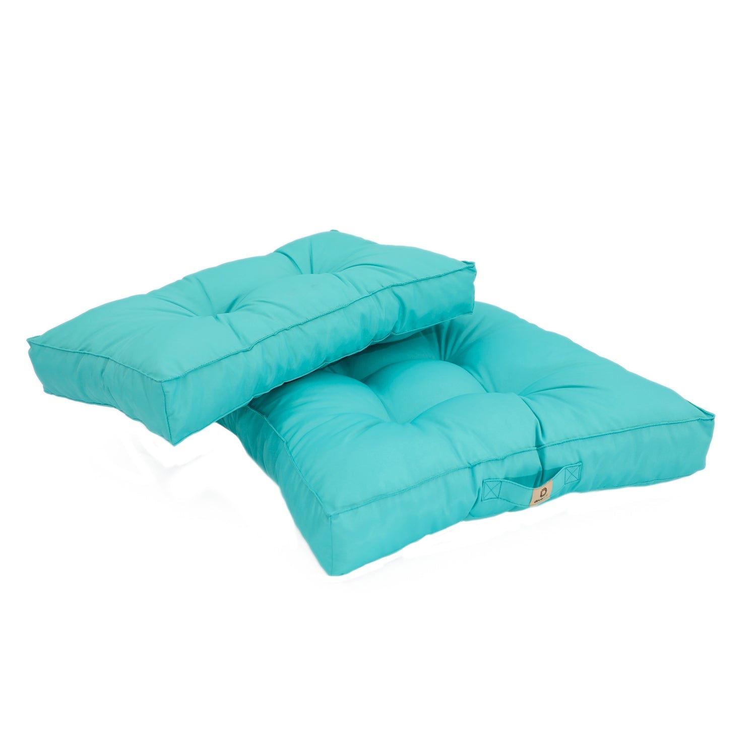 Coussins Salon Jardin 60x60cm - Bleu Pétrole - Imperméable Et Anti-UV - Mousse Haute Densité - Confort Extérieur