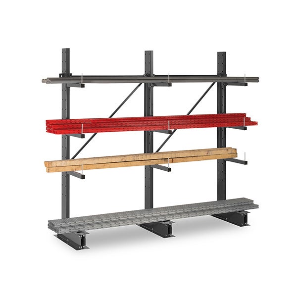 Rack cantilever 3 niveaux - 1 coté - Élément suivant : 2000x1000x800mm - Utilisable uniquement avec un module de départ - RAYCAN/3N/1C/70/S - 4