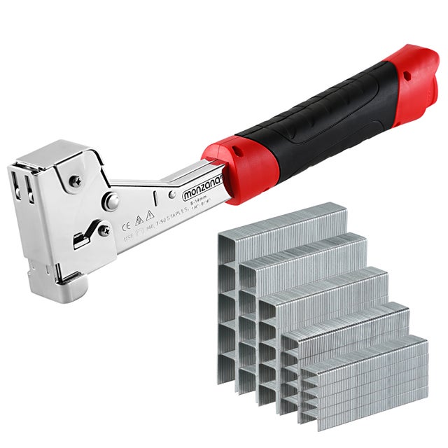 Marteau agrafeur acier inoxydable 6-14mm 500 agrafes arrache agrafes système de chargement coulissant pistolet agrafeuse