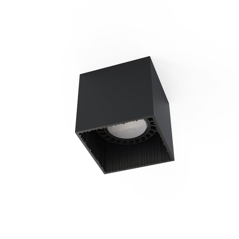 Reflektor sufitowy spot natynkowy Groove kwadratowy czarny 1xES111x75W wym: 12,5 x 12,5 cm aluminium Nowodvorski Lighting