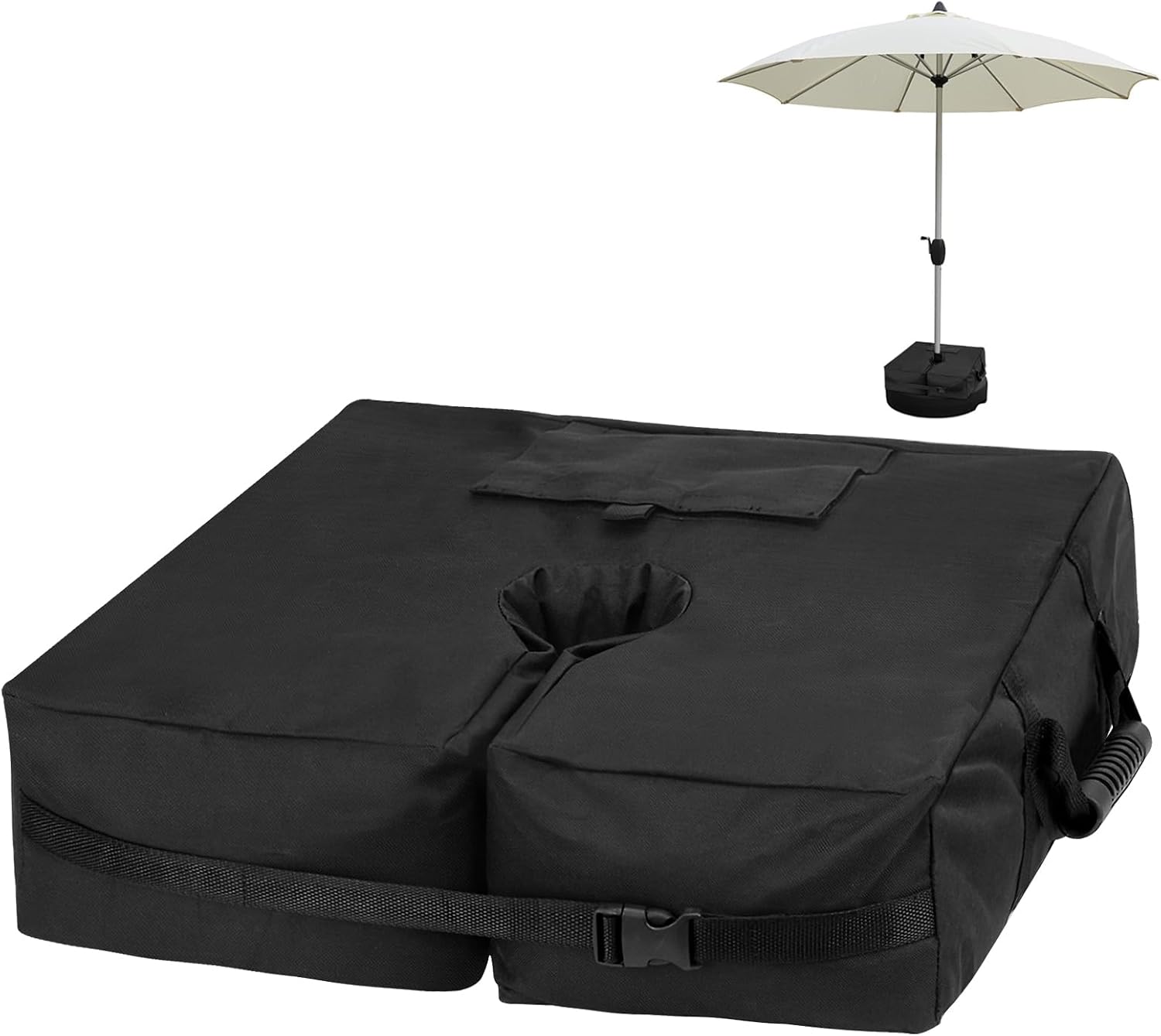 Odłączana torba na parasol, do 85 LB, torba na parasol do zwisających worków z piaskiem na parasole, obciążone patio, plaża, basen