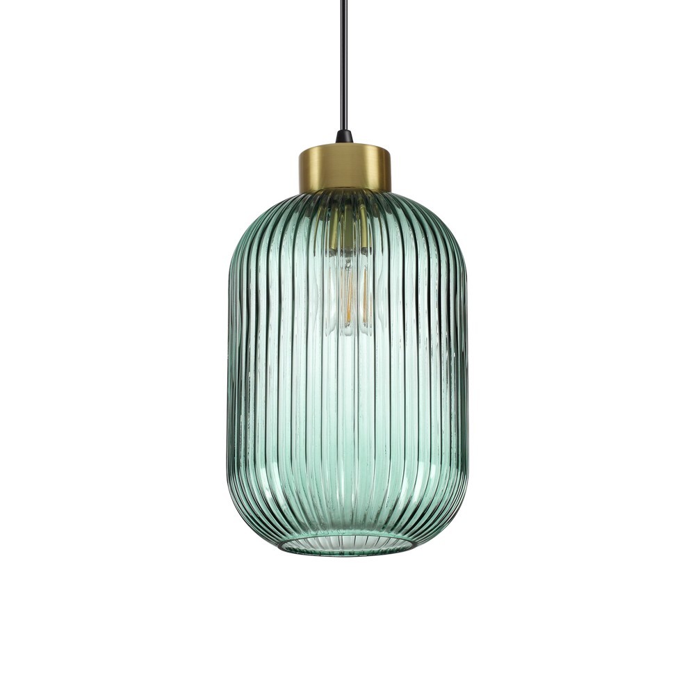Ideal Lux  Suspension Design Mint-3 Verre Vert 1 Ampoule 36Cm , Leroy Merlin