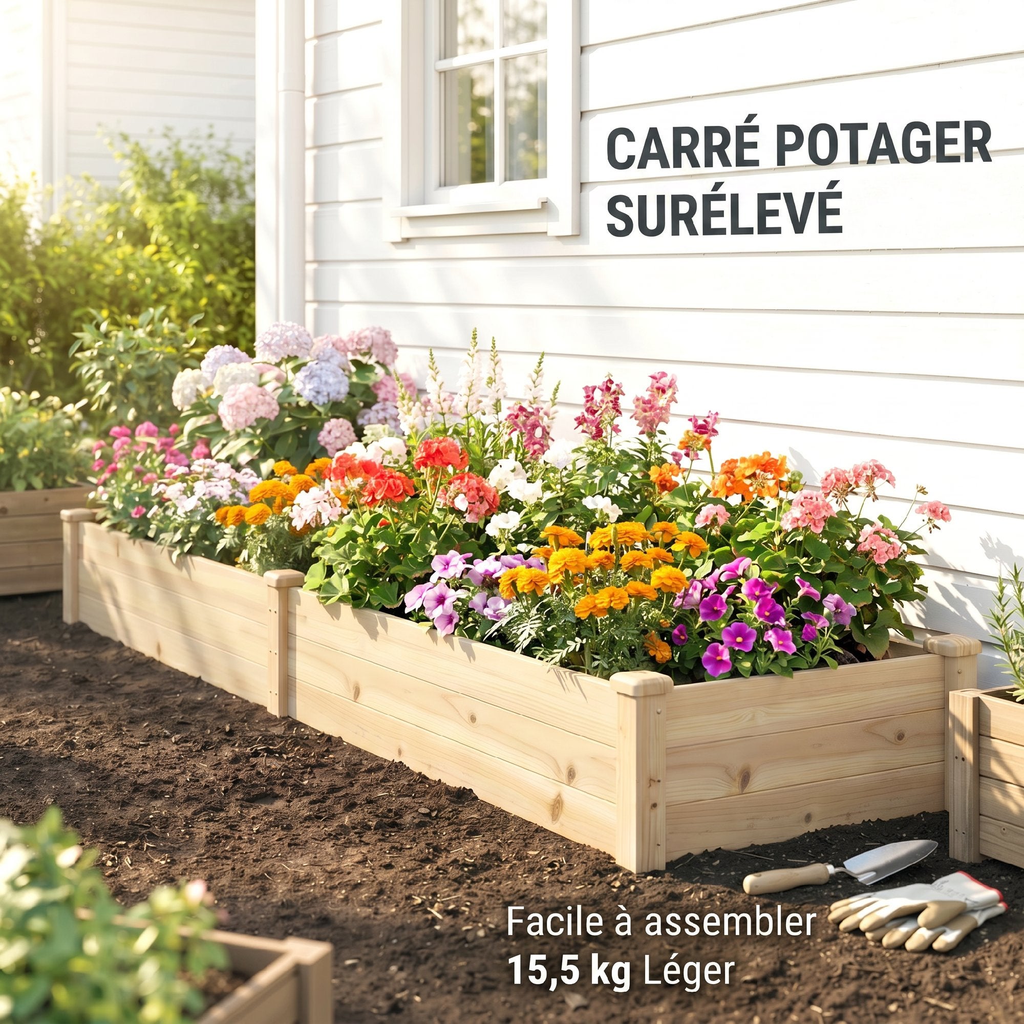 Potager de Jardin Bois de pin Outsunny - 9