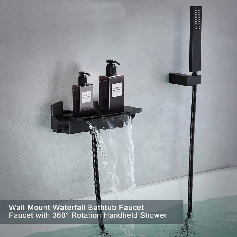 Mural Robinet Baignoire Mitigeur Baignoire Cascade Mitigeur Baignoire Laiton Chaud Et Froid - 6