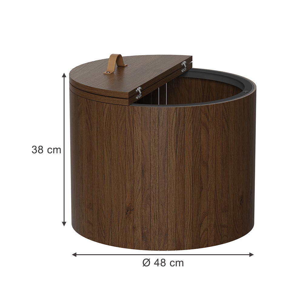 Vicco Stolik kawowy Tavilo, Orzech włoski, 48 x 48 cm - 2