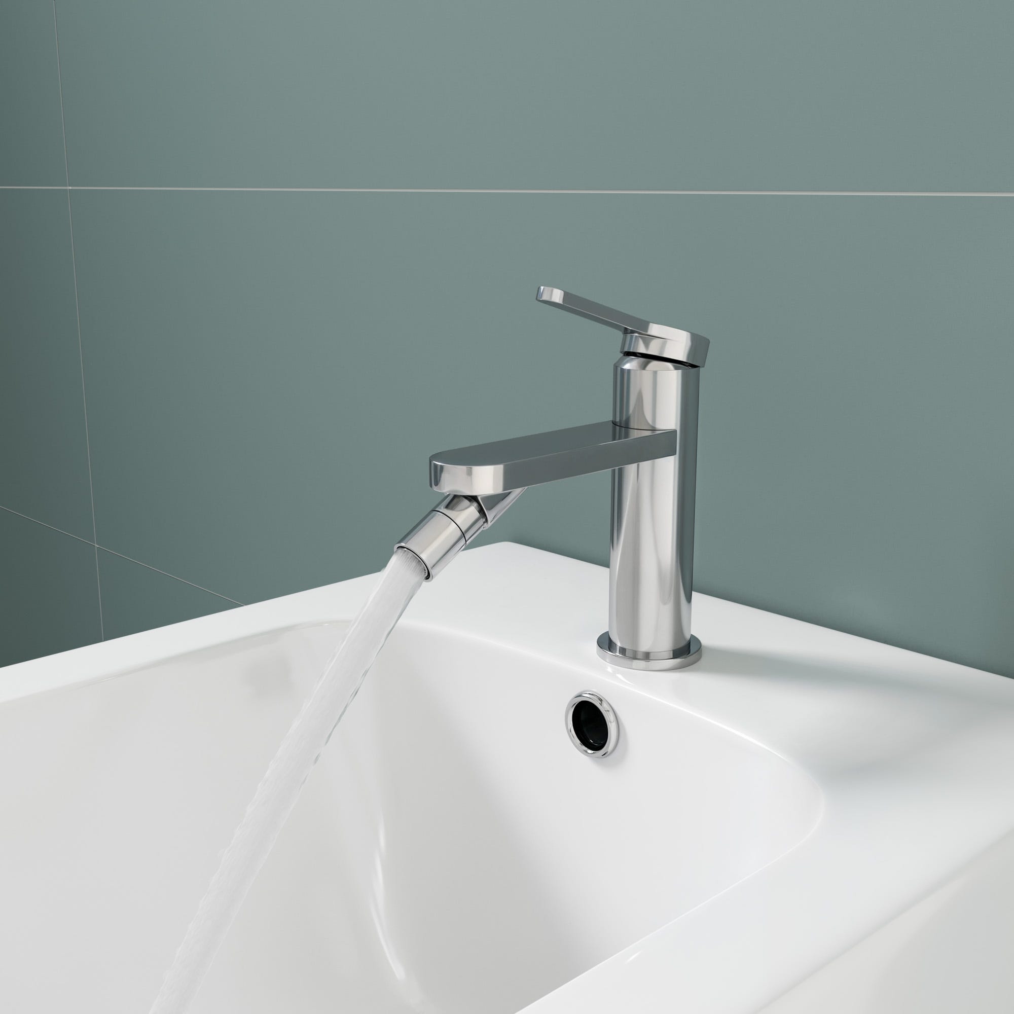 SENSEA - Robinet mitigeur de bidet en laiton - finition chromée - économie d'eau - ESSENTIAL - 3
