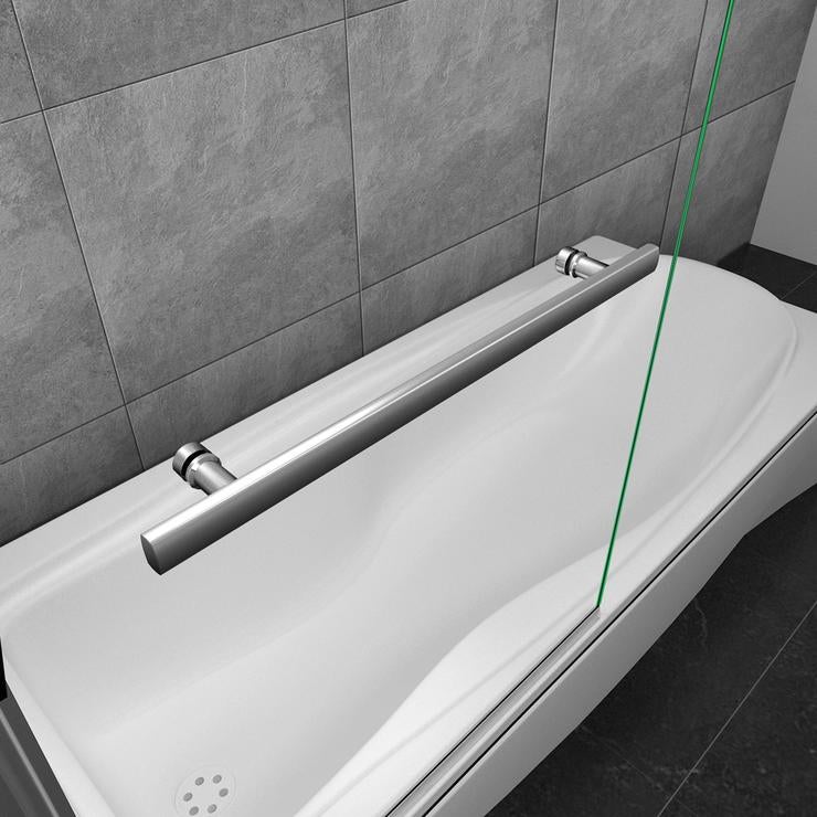 Aica Pare-baignoire 70x130cm Pivotant À 180 Degrés En Verre Securit - 3