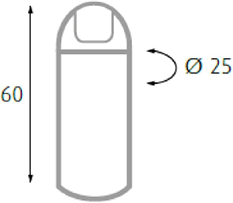 King Home Pattumiera in acciaio lt 25 25x60h cm con apertura a spinta finitura a specchio - 2