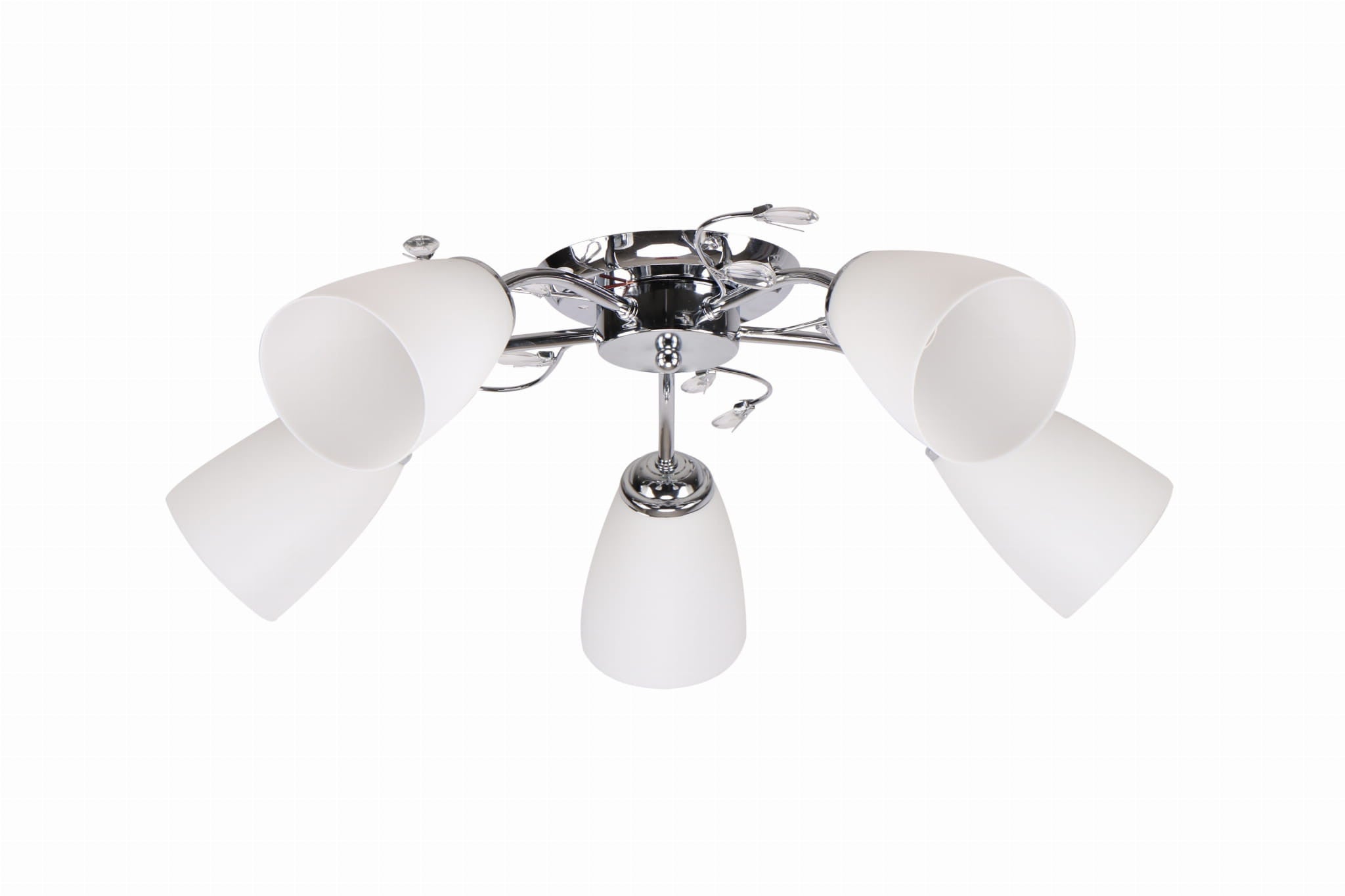 Lampa wisząca Ursella chromowana biała 5xE14x40W wym: 18 x 56 x 56 cm metal Candellux