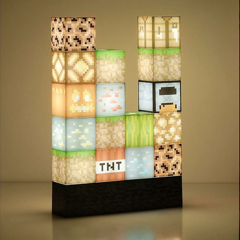 Minecraft Building Block Lampe De Bureau Bricolage Couture Lampe De ...