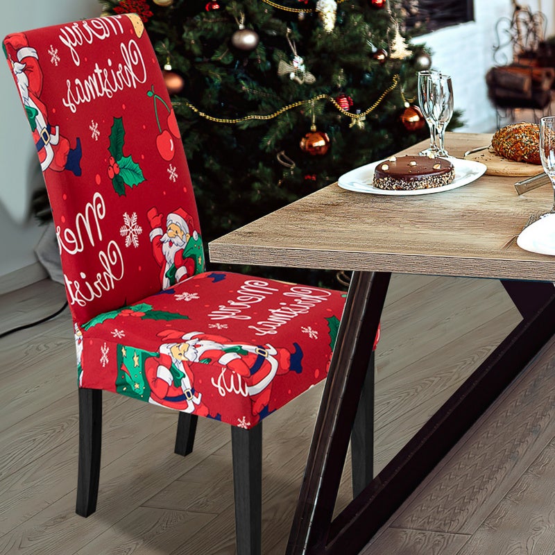 Copertura della sedia 12pcs copertura della sedia di Natale copertura della sedia di Natale per la decorazione del partito Copri sedia - 8