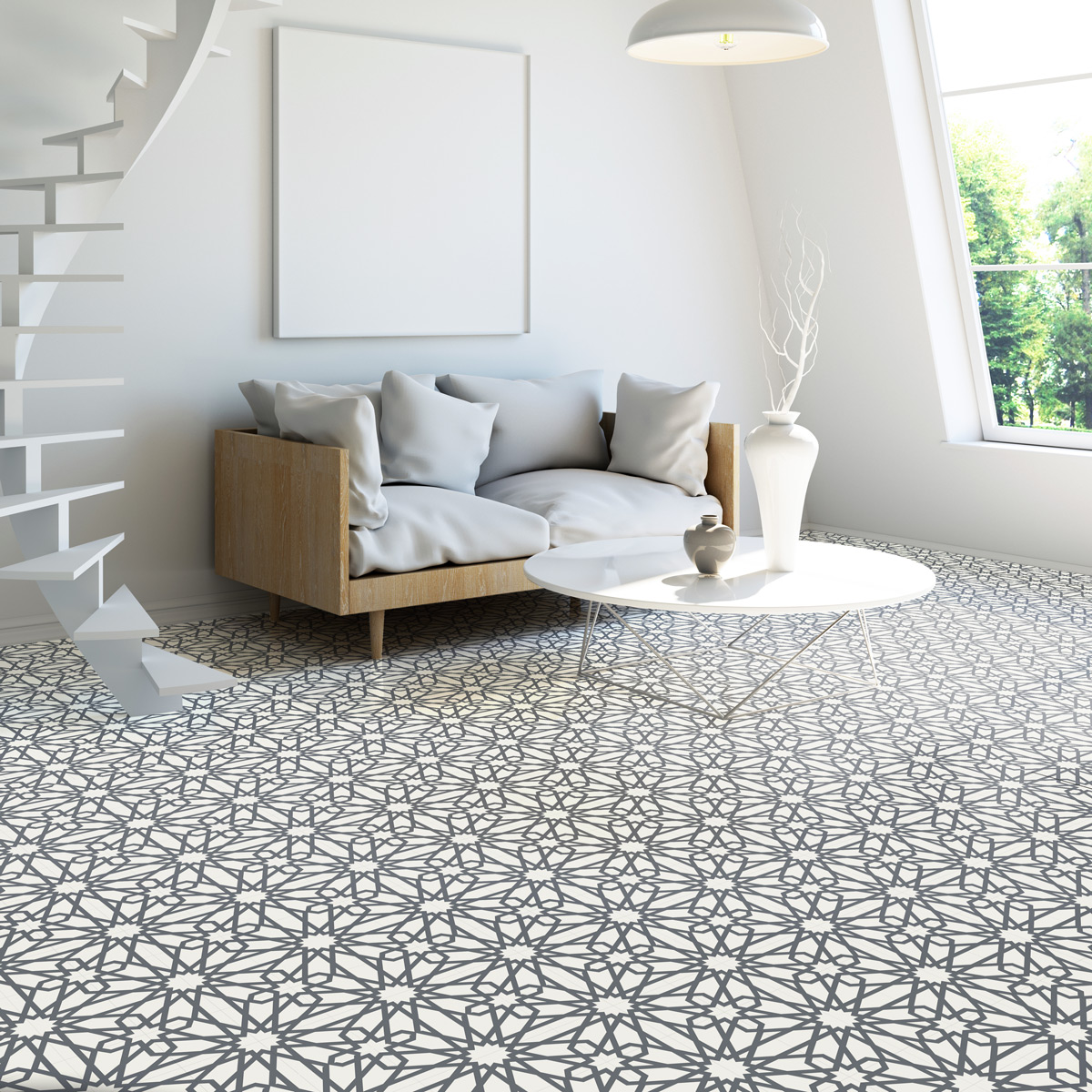 Vinilo baldosas suelo vera antideslizante - 60x100 cm - adhesivo de pared - revestimiento sticker mural decorativo