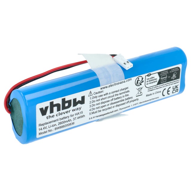 Vhbw Batterie Remplacement 3000mAh 12V NiMH Pour Ecovacs DD3G, DD4G, DM88, ZJ1517-HFR, 10001568, 10002167