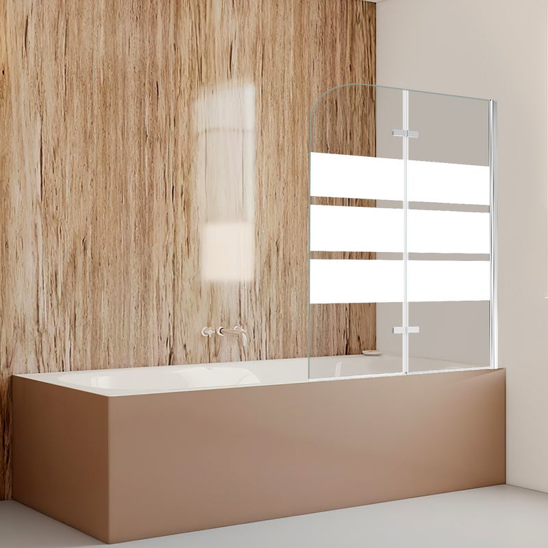 Pare-baignoire facile à nettoyer pivotant Paroi de douche sanitaire 6mm Nano Repliable glass 2 parties 100x140cm blanc - 8