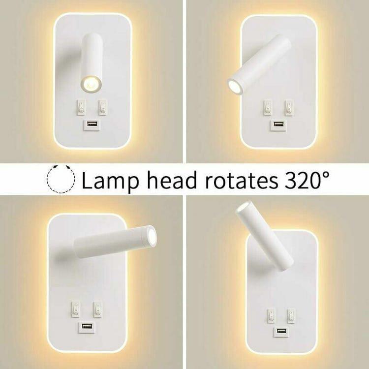 Riloer Farettina Da Lettura LED 12V Con Interruttore - Luce Interna Per Camper, Barca E Roulotte - Testa Regolabile 6000K