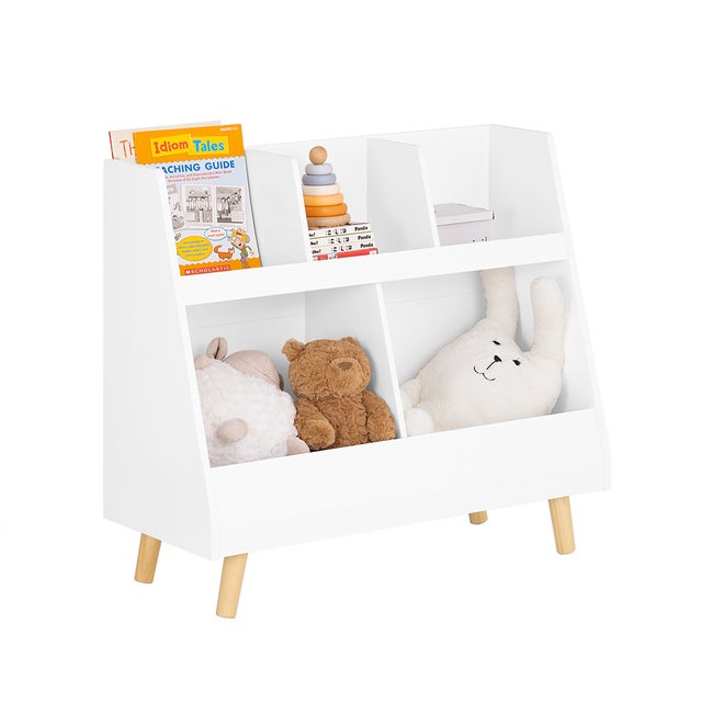 Librería Infantil para niños Estantería estándar Infantil Blanco 86 x 36 x 77cm KMB19-W SoBuy ES