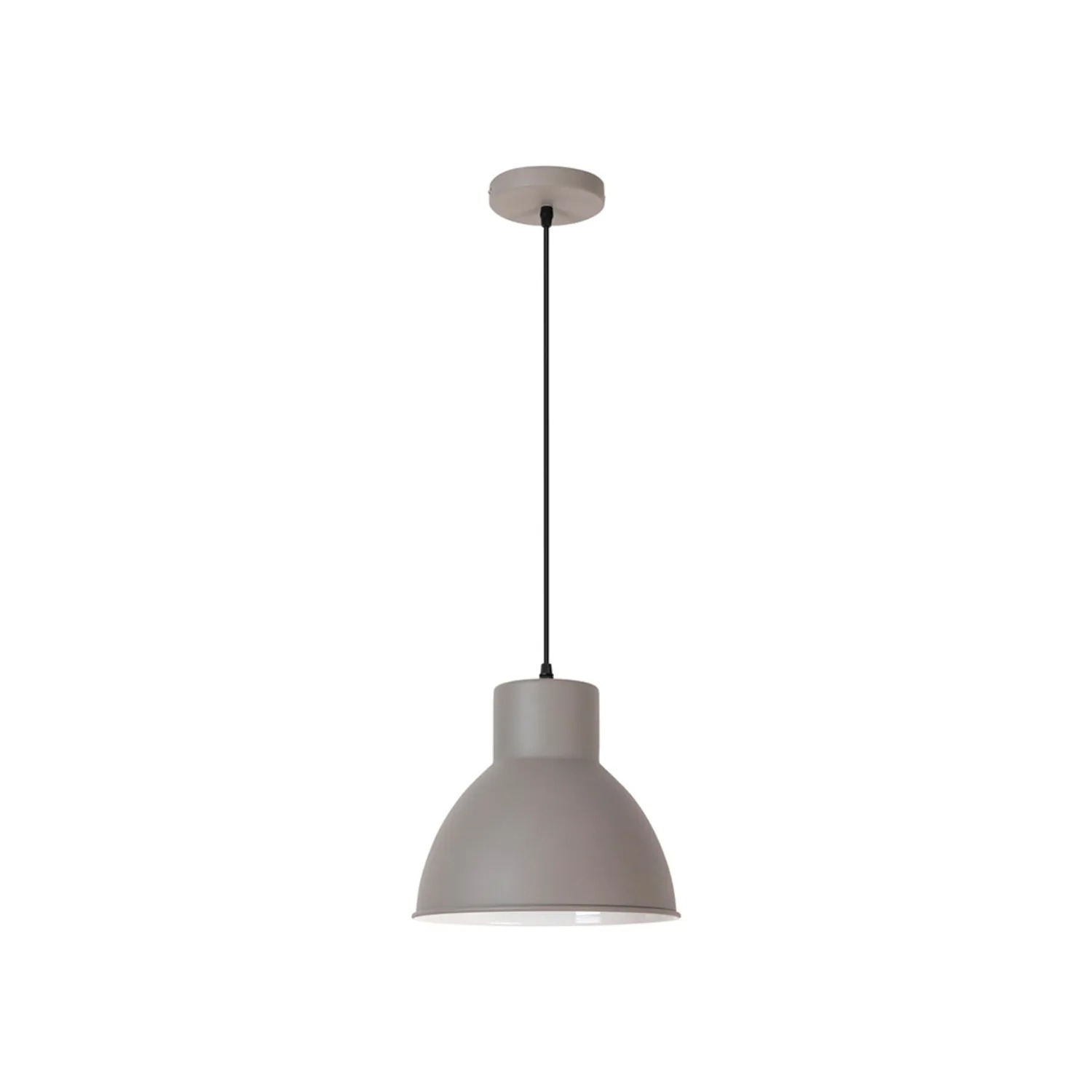 Lámpara colgante e27 metal plata estilo industrial metal ip20 derek