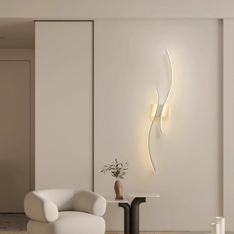 Aplique LED de pared de 60 cm x 15 cm, moderno aplique de arco, lámpara de noche para interior, luz de techo, 3 temperaturas de color (3000 K-6000 K) - 7