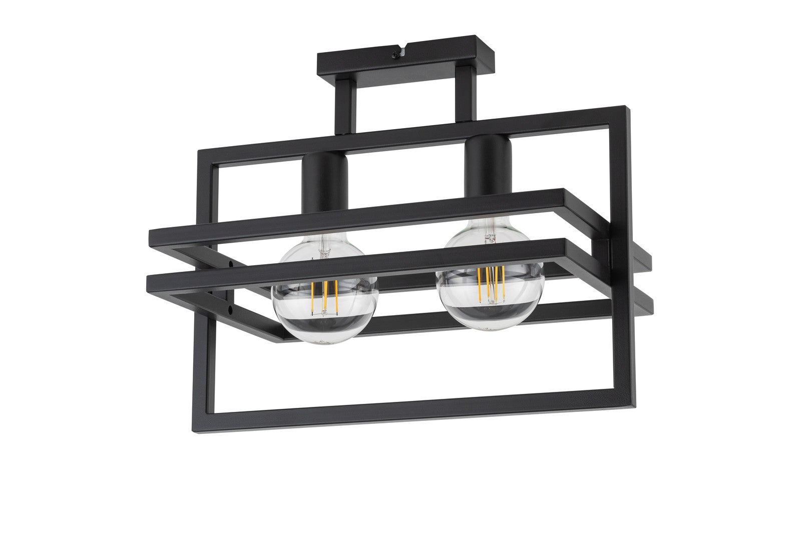 Lampa sufitowa wisząca Merci czarna 2xE27x15W dekoracyjna wym: 34 x 40,5 x 26 cm metal SIGMA