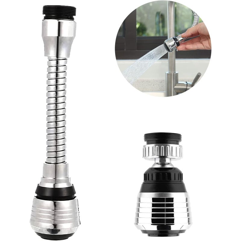 2 szt. długiego i krótkiego rozpylacza do kranu kuchennego, przedłużka do kranu kuchennego 360° do kuchni