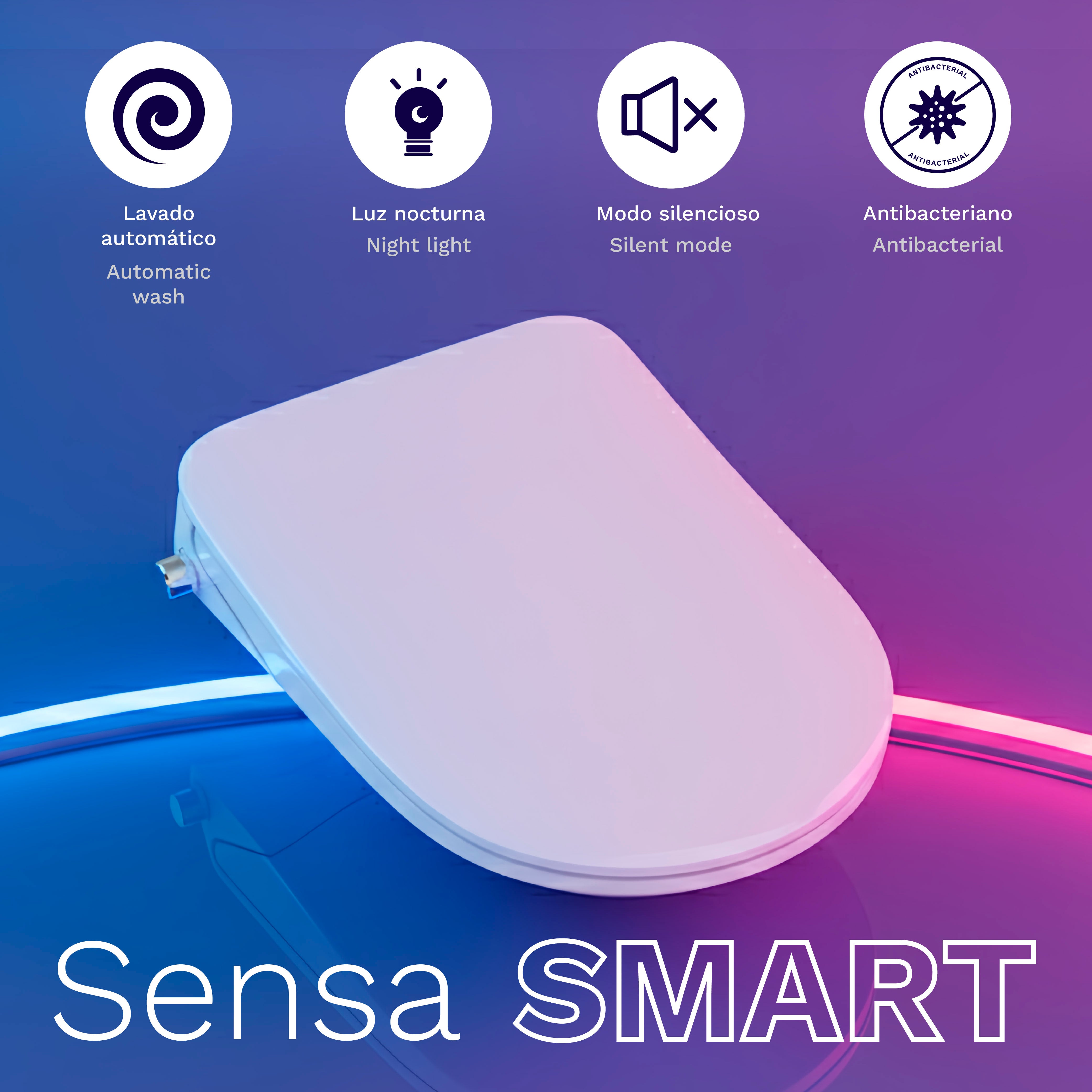 Siège intelligent électrique avec bidet / Siège de toilette japonais Sensa Smart - 2