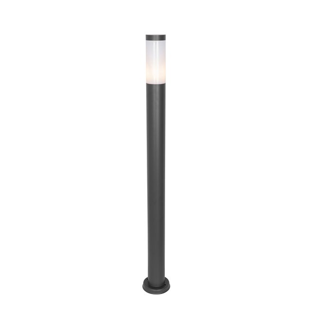 Qazqa moderno lampada bollard da esterno per giardino - Rox - grigio scuro, max. 20w, compatibile con lampadines LED, e27