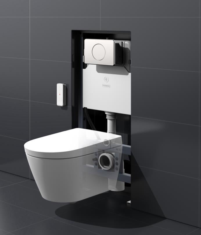 SANITA SUSPENSA JAPONESA WC INTELIGENTE NASHI PACK EOS, ESTRUTURA COM DEPÓSITO INTEGRADO - DESCARGA DUPLA AUTOMÁTICA, HIDROMASSAGEM, CONTROLE REMOTO - 4