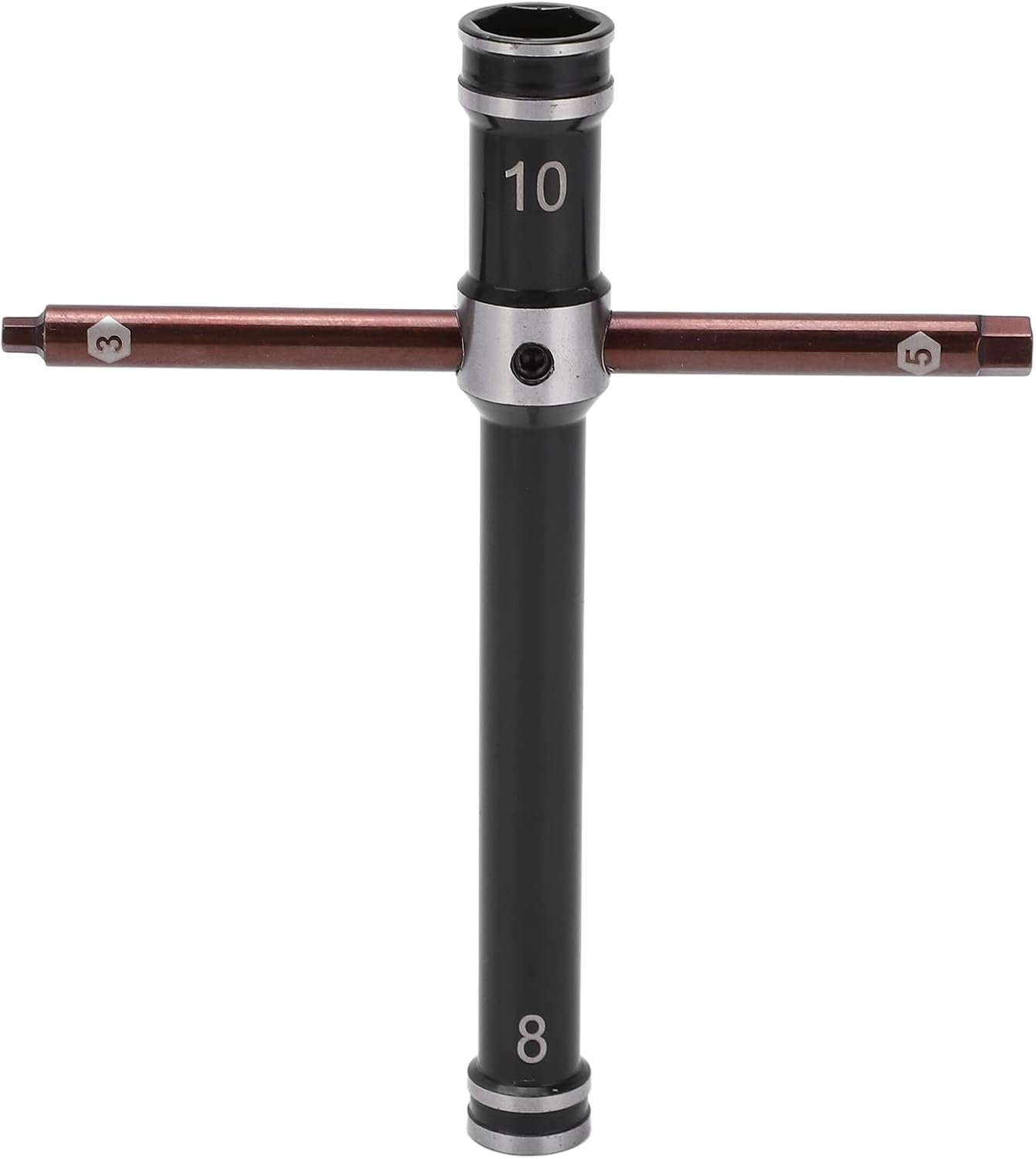Clé à Douille Cruciforme - Outil Multifonction Pour écrous M2 à M4, Acier Carbone, Poignée Antidérapante, Maintenance électronique/robotique - 4