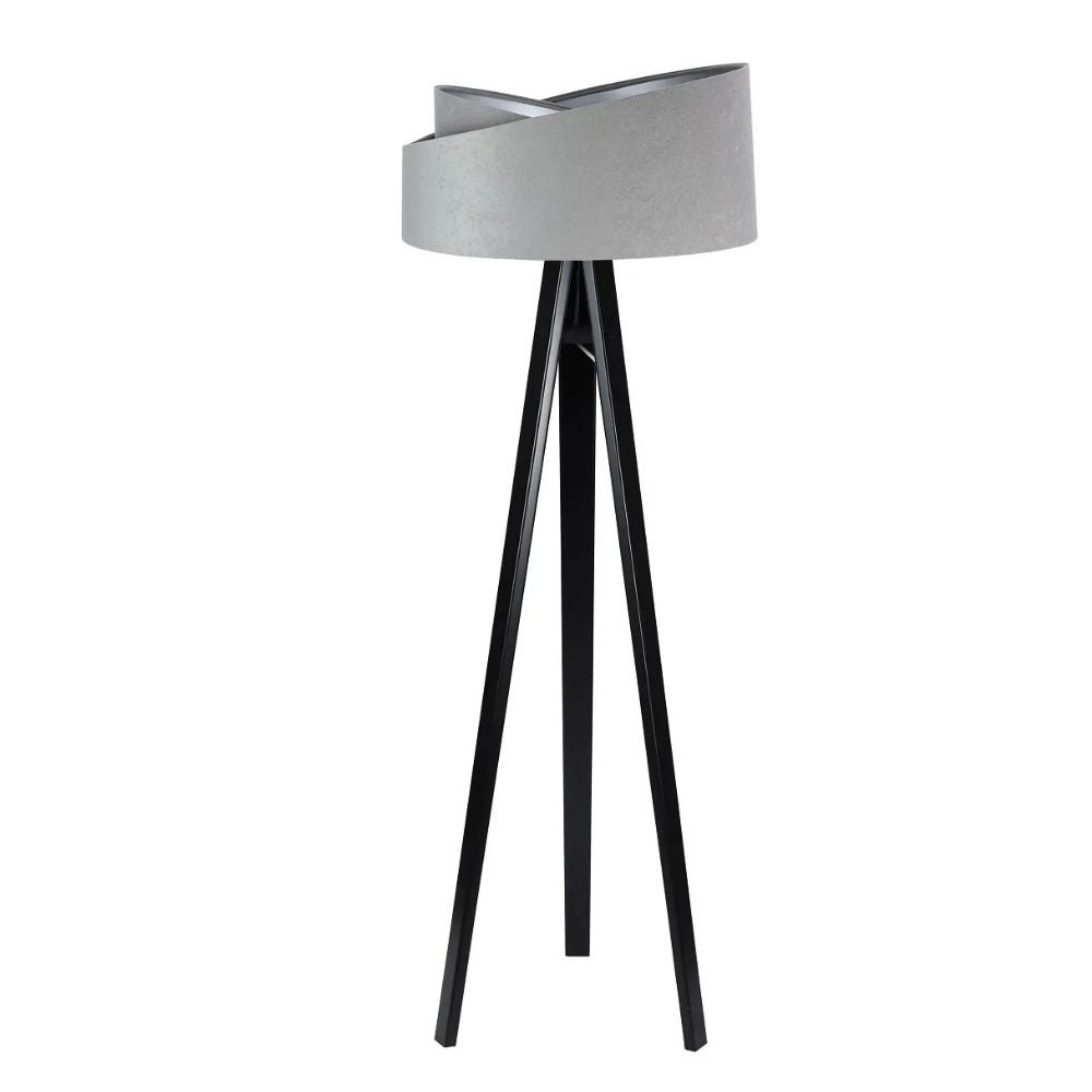 Lampa stojąca GEMSTONE szara/srebrna/czarna