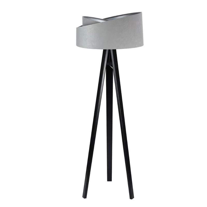 Lampa stojąca GEMSTONE szara/srebrna/czarna