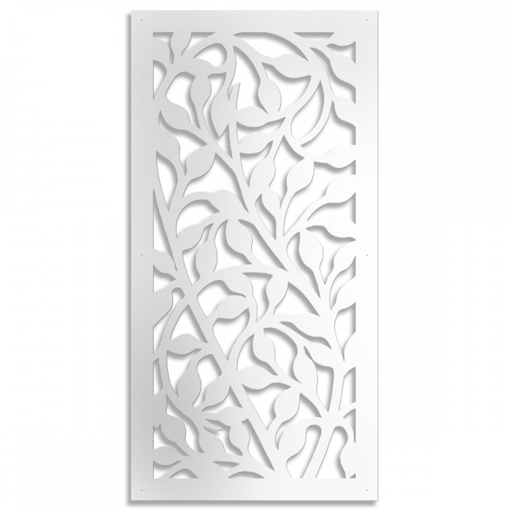 BUSH - Perforowany panel kwadratowy z PCV - DASZEK PRZECIWSŁONECZNY 98x198 cm BIAŁY Grubość 1 cm