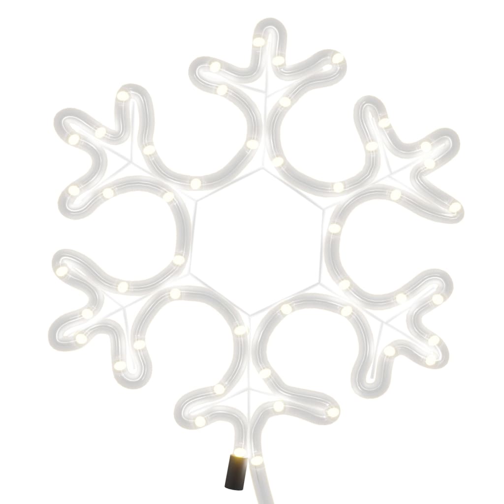 Maison Exclusive - Figura Natalizia Fiocco di Neve LED 3 pz Bianco Caldo 27x27 cm - 4