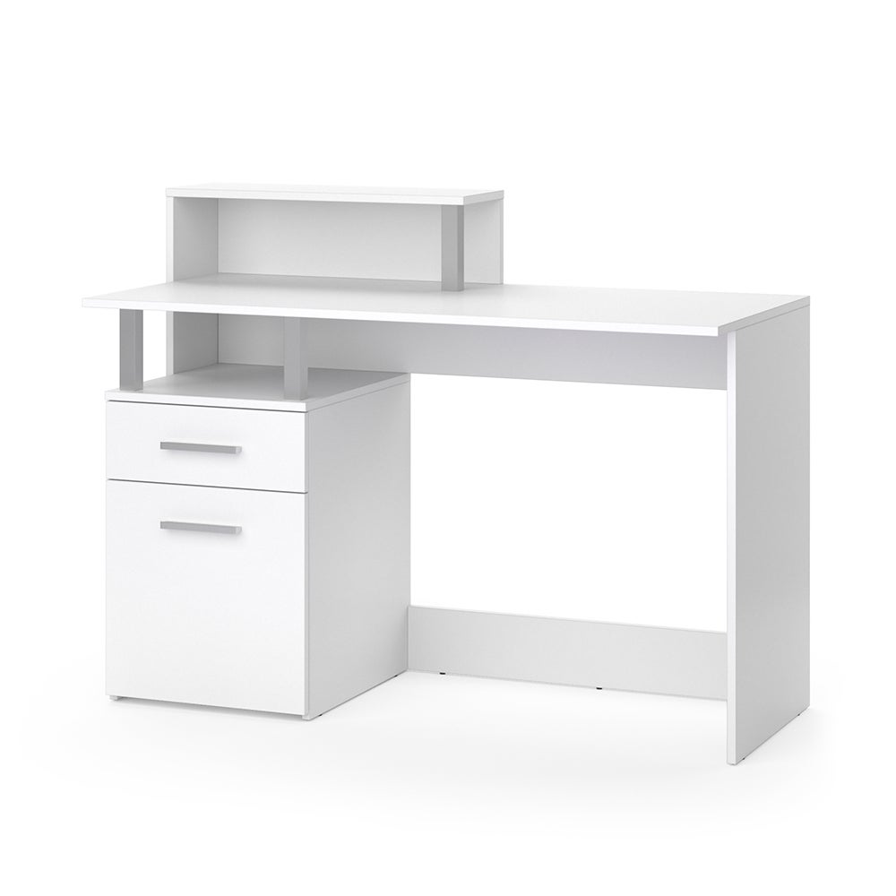 Bureau Pour Ordinateur, Bureau Informatique Avec Station De Chargement Integree Etageres A 3 Niveaux Poste De Travail 120 X 65 X 130 Cm Marron 96210024