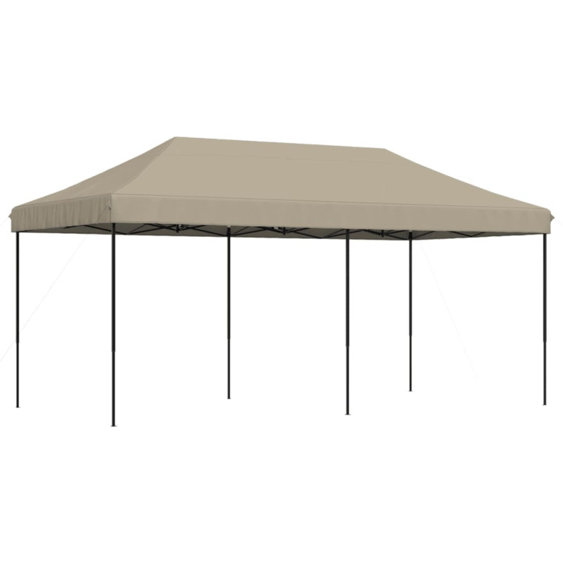 Tente de réception pliable escamotable taupe 580x292x315 cm - 5