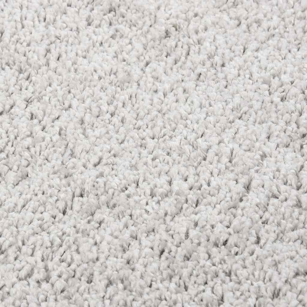 Alfombra peluda antideslizante gris claro, 120 × 170 cm - 4