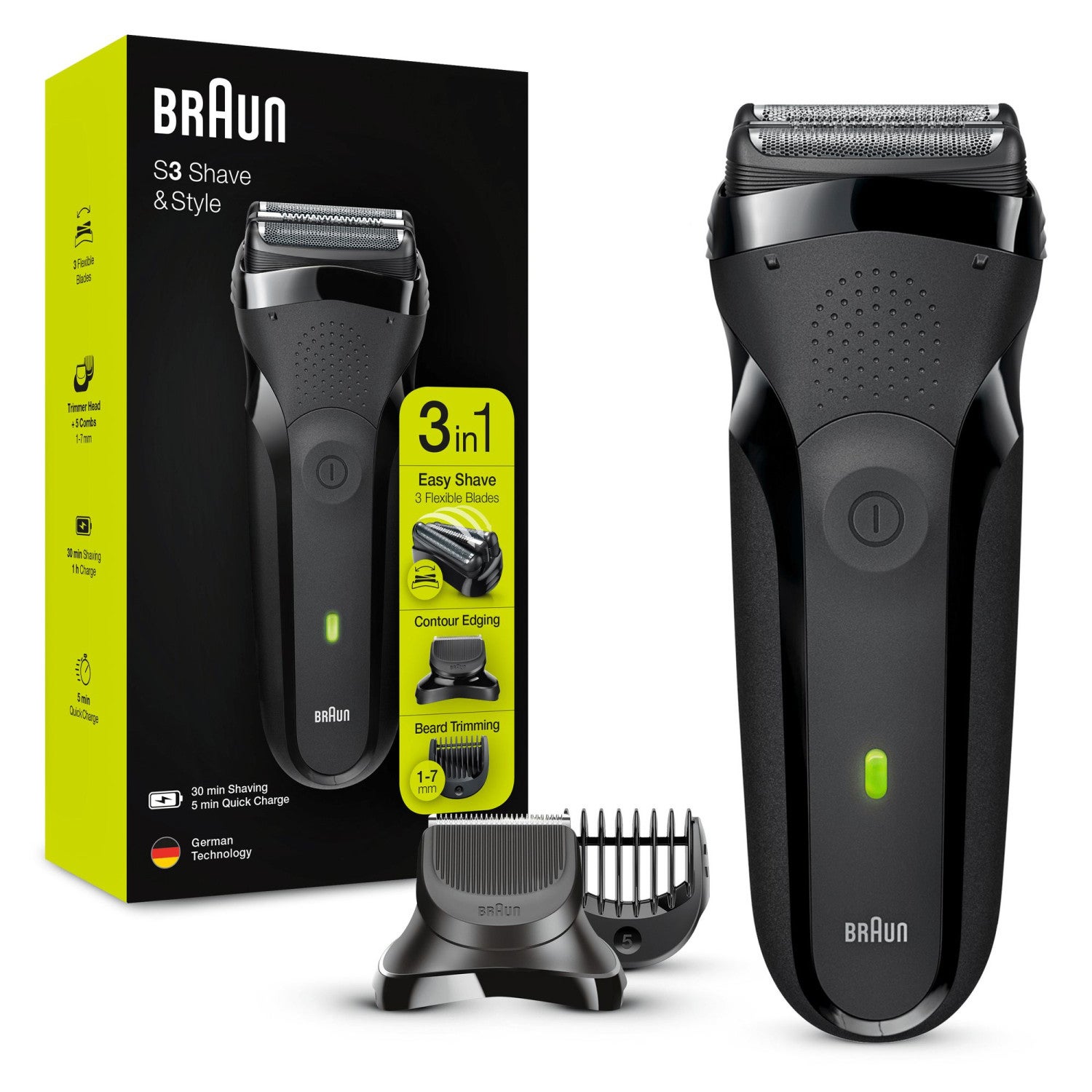 Braun Series 3 Shave&Style 300BT Rasoio Da Barba Elettrico Da Uomo - Foto 11