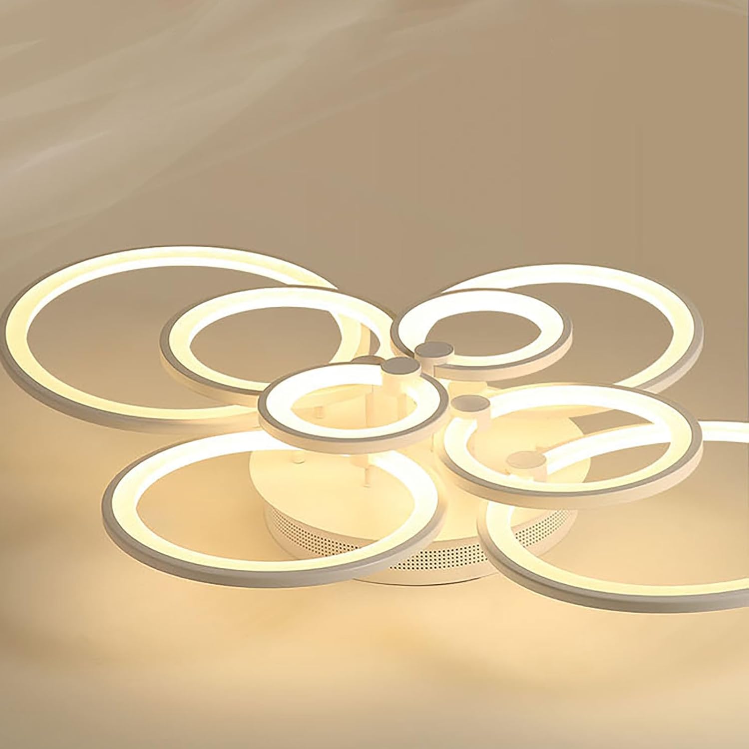 Lampadario Plafoniera LED moderno da soffitto Dimmerabile 8 cerchi per camera da letto soggiorno cucina 78W x 2 colori 3000K 4000K 6500K - 9