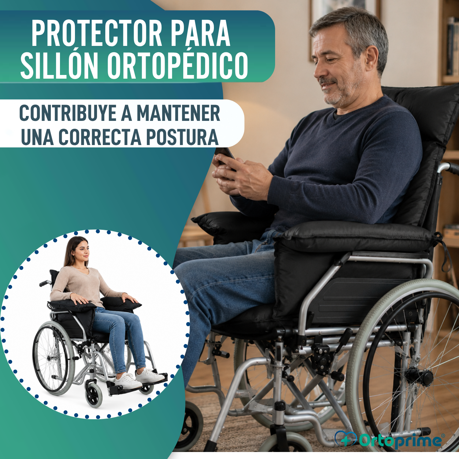 Protector Antiescaras Cojín Silla de Ruedas y Sillón Relax Ortoprime - 4