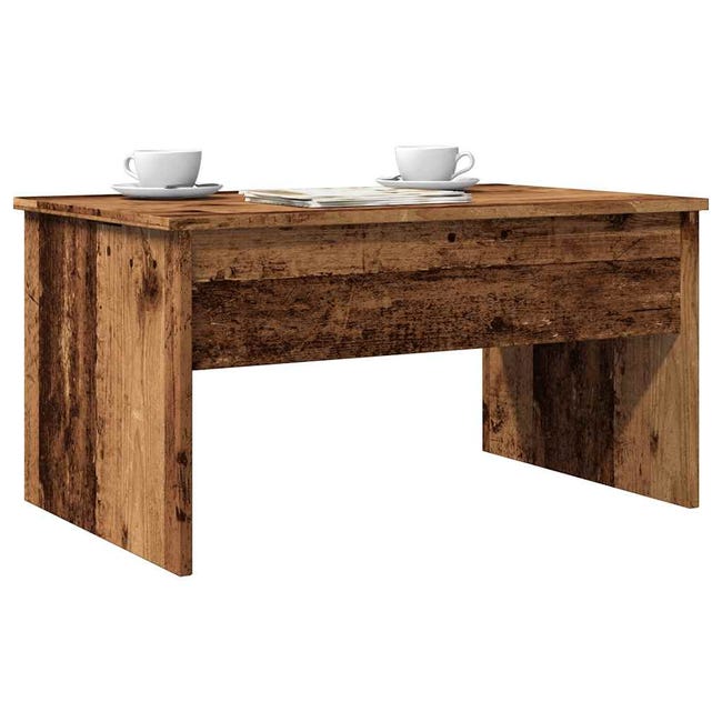 Table Rustique Table basse rustique en bois d'ingénierie, petite, hauteur réglable ...
