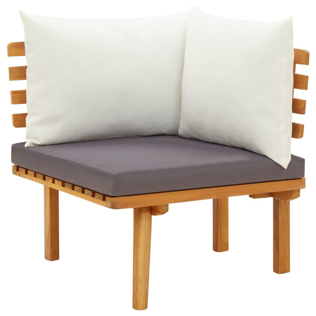 Maison Exclusive - Salon de jardin 3 pcs avec coussins Bois d'acacia massif - 4