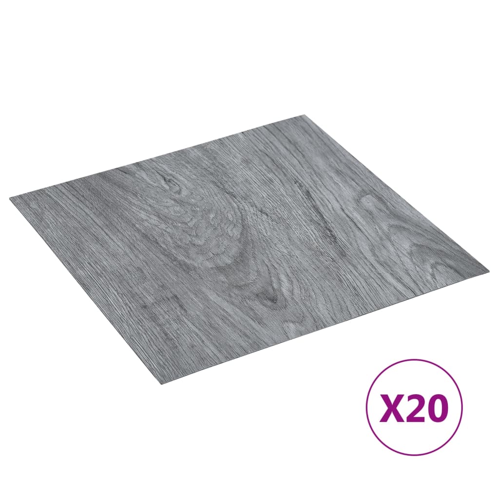 Maison exclusive - tarimas autoadhesivas 20 piezas pvc 1,86 m² gris claro