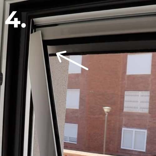 Mosquiteras Enrollables Sin Taladrar Color Blanco 58x59 - Cortinadecor - 9