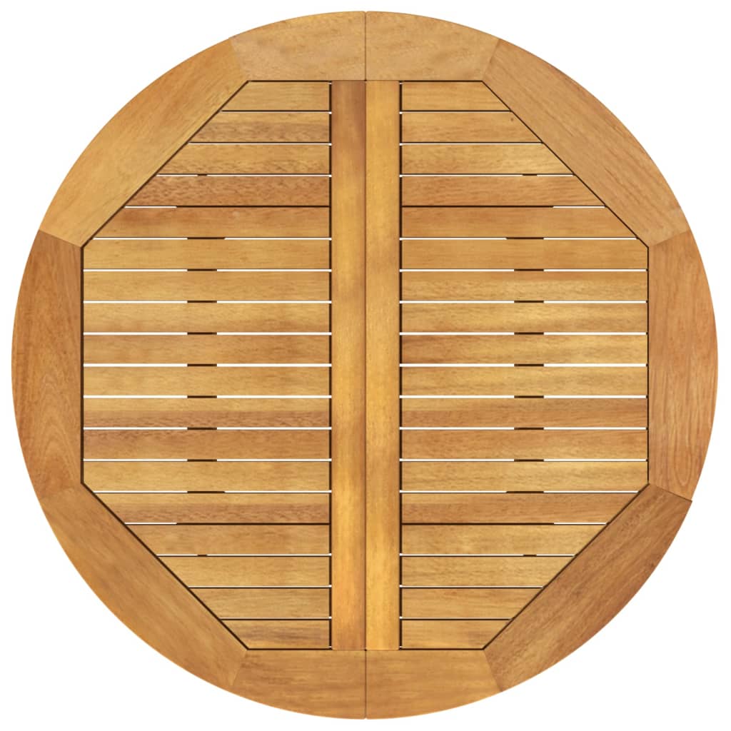Table de jardin en bois d'acacia massif ?85x75 cm - 4