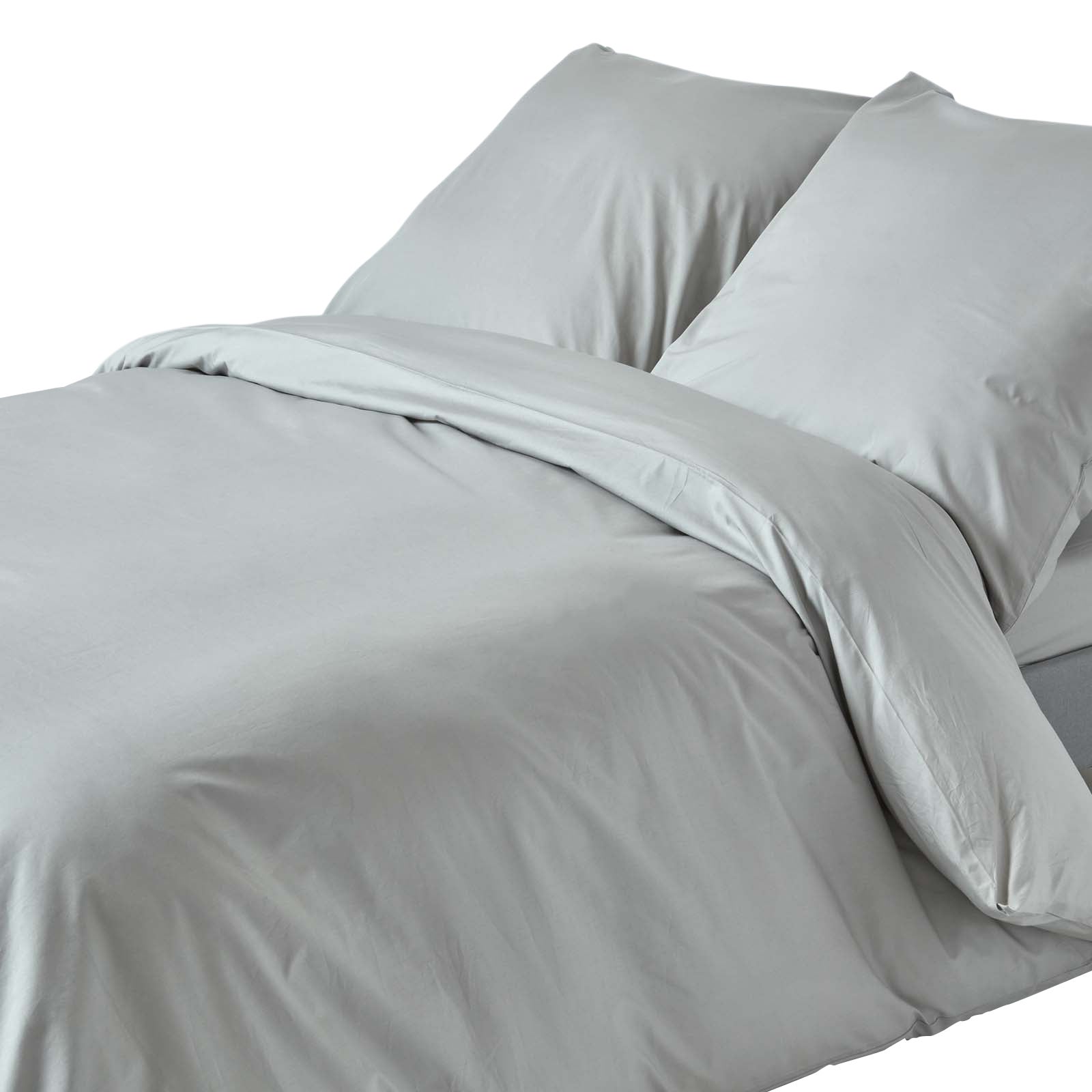 Parure de lit satin de coton égyptien 120 fils - cotton&co - blanc