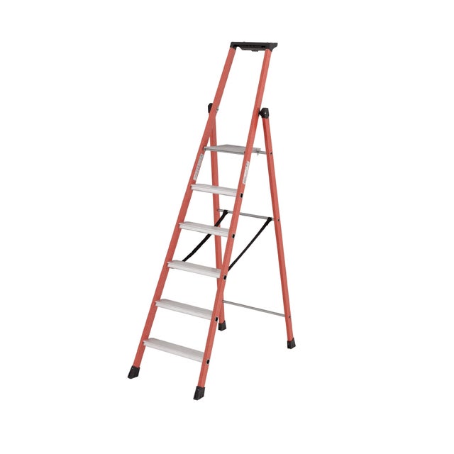 Escabeau 6 marches Tubesca COMPACT FIBRE hauteur d'accès 3,38m en fibre de verre TUBESCA COMABI