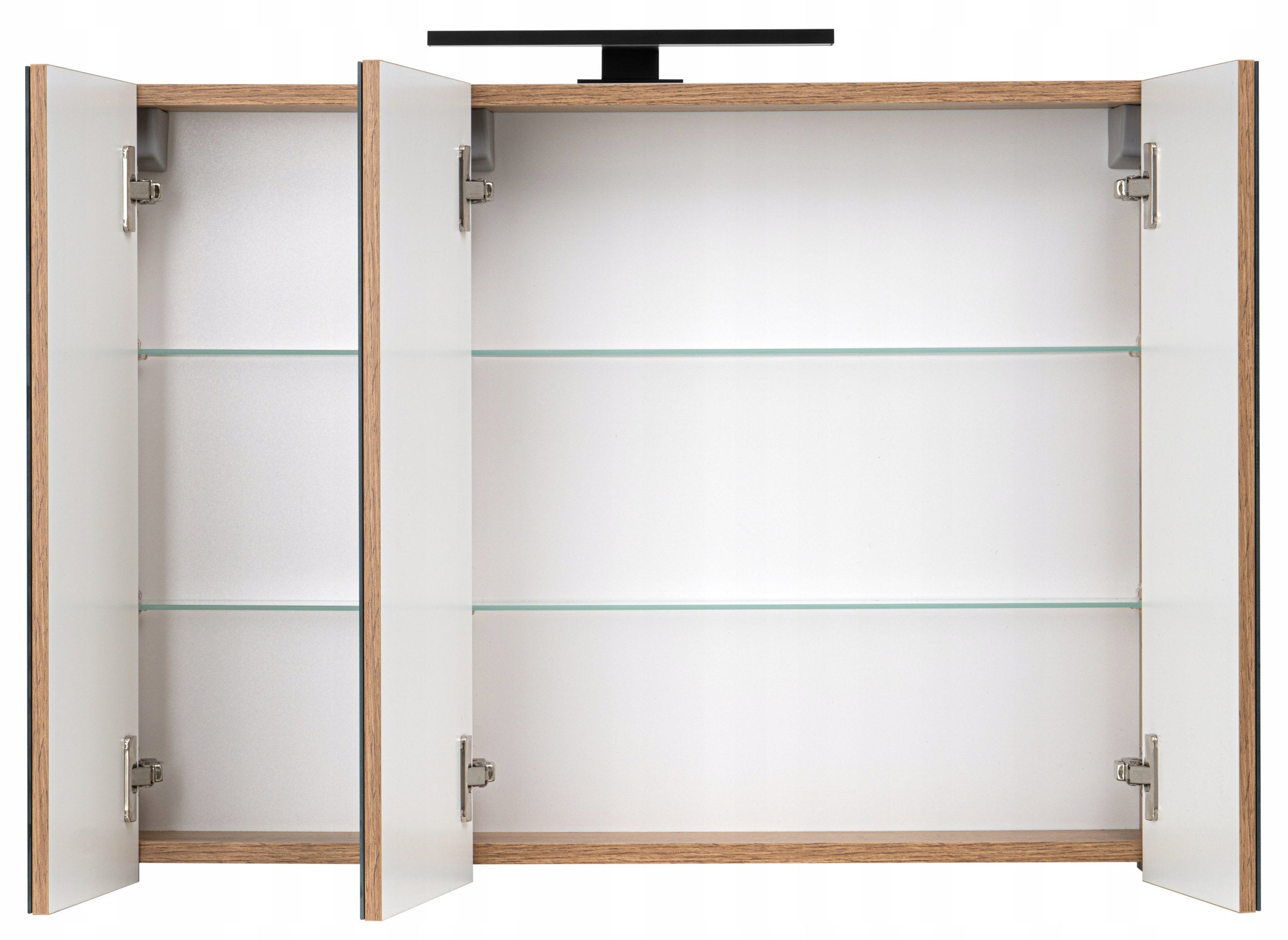 Szafka łazienkowa z lustrem oświetleniem lampką led lustrzana wisząca 80 cm - 2