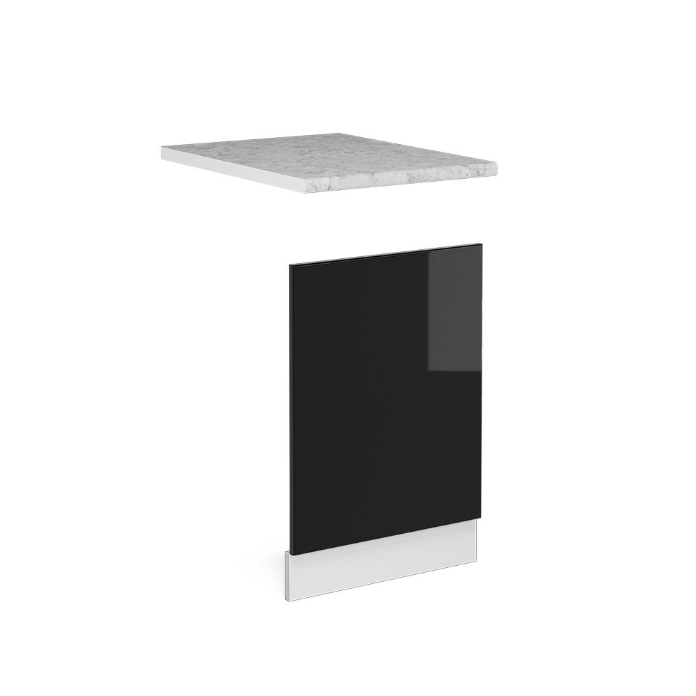 Vicco Panel przedni R-Line, Czarny wysoki połysk, 45 cm , BP Marmur